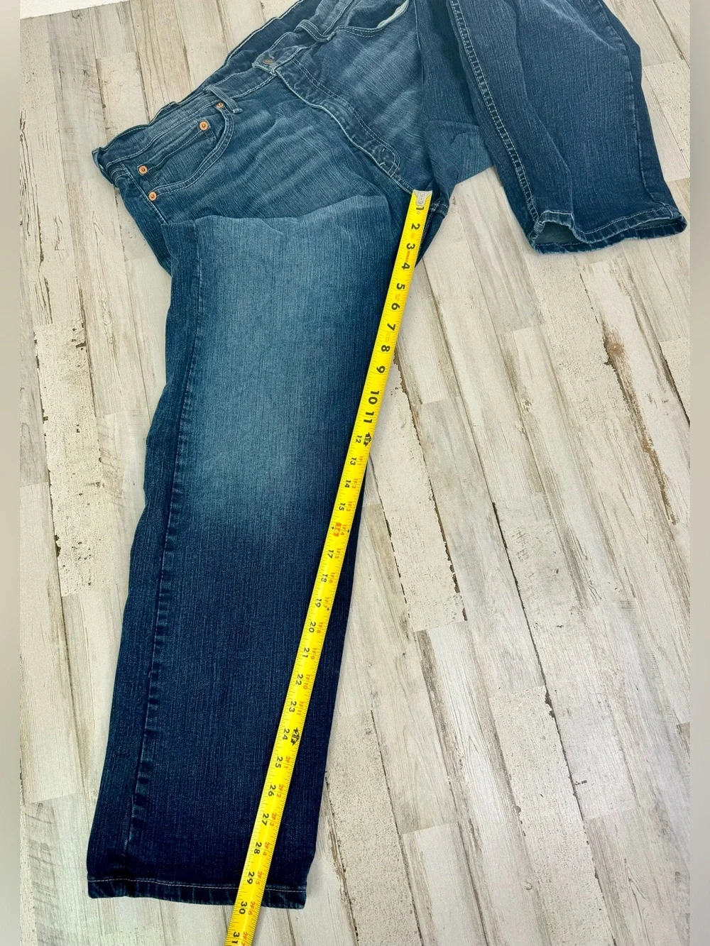 Levi's Men's 505 Regular Fit 38x30 Denim Jeans Medium Stonewash